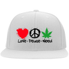 Love Peace Weed White Flexfit Cap