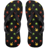 Colorful Weed Leaf Flip Flops