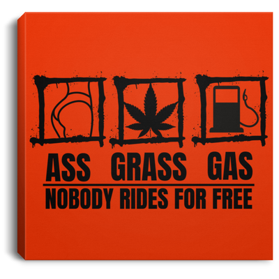 Ass Grass Gas /White Canvas With Frame