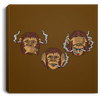 Smonking Monkeys Canvas With Frame