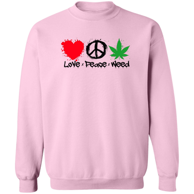 Love Peace Weed /White Sweatshirt