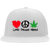 Love Peace Weed White Flexfit Cap