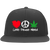 Love Peace Weed Black Flexfit Cap