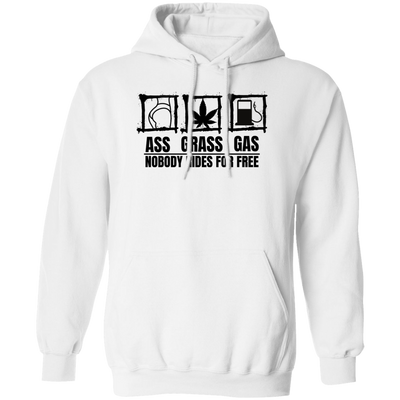 Ass Grass Gas /white Hoodie