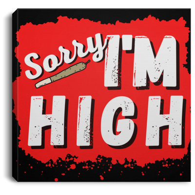 Sorry I'm High Canvas With Frame