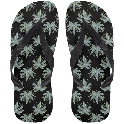 Cannabis Black Flip Flops