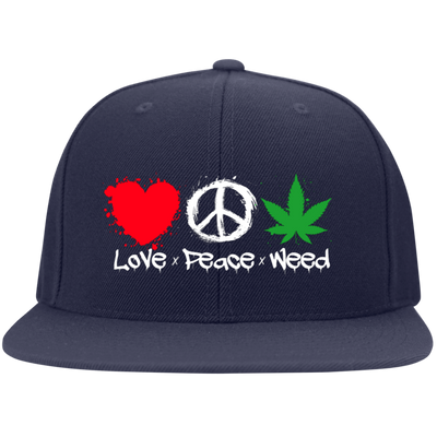 Love Peace Weed Black Flexfit Cap