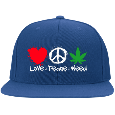 Love Peace Weed Black Flexfit Cap