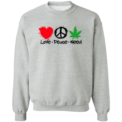Love Peace Weed /White Sweatshirt