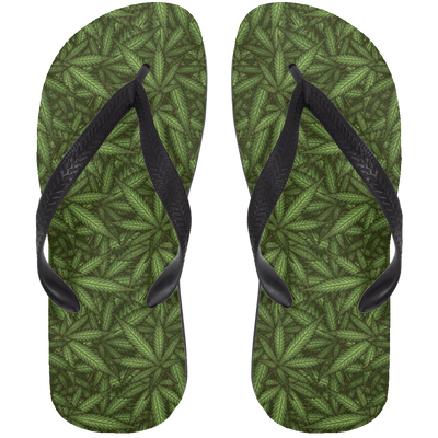 Cannabis Camo Flip Flops