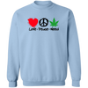 Love Peace Weed /White Sweatshirt