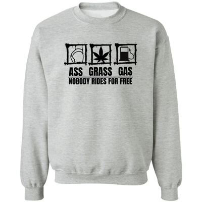 Ass Grass Gas /White Sweatshirt
